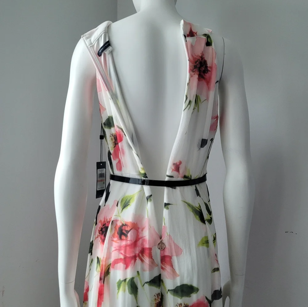 NWT Tommy Hilfiger Floral Chiffon Dress Sz 2 - Picture 15 of 15